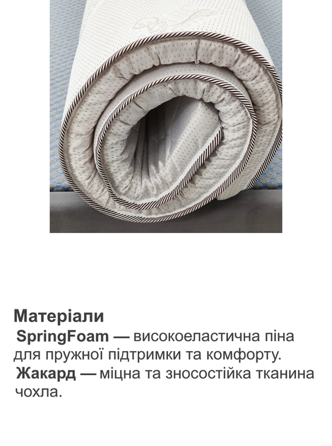Ортопедический матрас-топер Leveling 70х200 см - Фото 3 Ортопедический матрас-топер Leveling 70х200 см - изображение 3