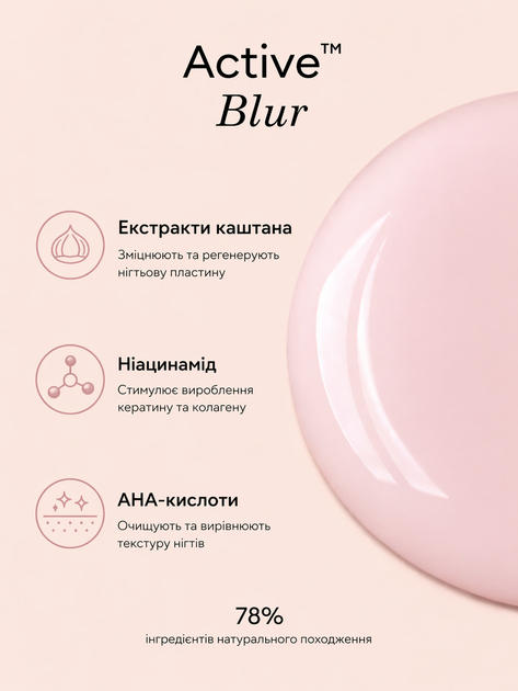 Лак для нігтів ламких і пошкоджених Manucurist Active Blur рожевий матовий зміцнення лікувальне кольорове натуральне покриття у кольоровий манікюр - Фото 6 Лак для нігтів ламких і пошкоджених Manucurist Active Blur рожевий матовий зміцнення лікувальне кольорове натуральне покриття у кольоровий манікюр - зображення 6