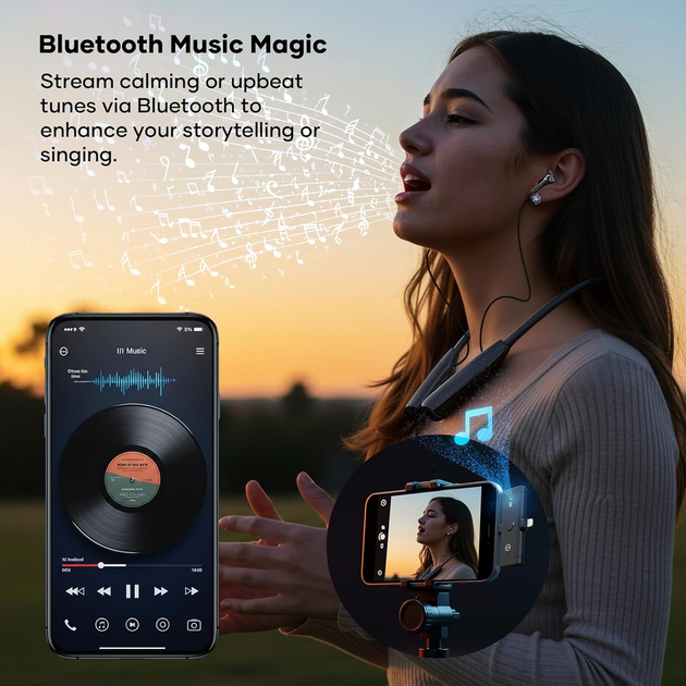Беспроводной микрофон VidalKraft MIC10, ENC, аудиомикшер, In-Ear Monitor, USB-C/Lightning, Bluetooth, для стримов - изображение 5
