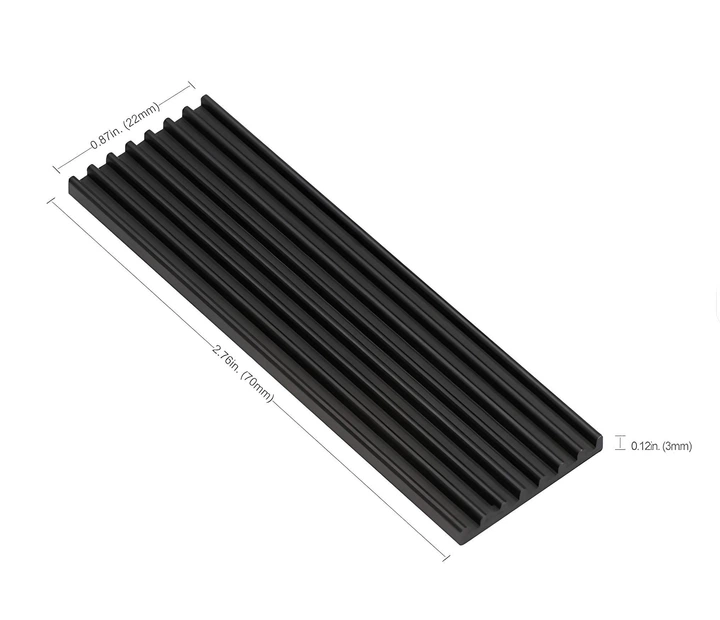 Радиатор охлаждения Teucer 3mm m.2 2280 с термопрокладкой - изображение 4