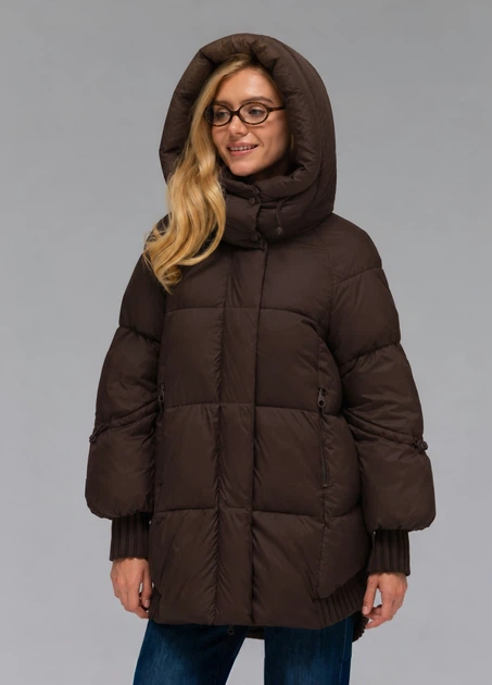 Жіночий пуховик куртка з капюшоном зимовий Viva-Wear 3575 M шоколадний 3575-3 - Фото 4 Жіночий пуховик куртка з капюшоном зимовий Viva-Wear 3575 M шоколадний 3575-3 - изображение 4