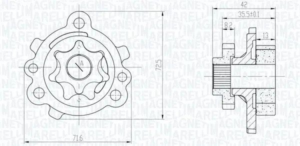 Масляний насос HYUNDAI I10 I, I10 II, I20 I, I20 II, KIA PICANTO II, PICANTO III, RIO III, RIO IV, STONIC 1.2-1.2LPG 09.08- 351516000142 MAGNETI MARELLI MAGNETI MARELLI 351516000142 Hyundai I20, I10; KIA Rio, Picanto 2131003150, 2131003010 - изображение 2