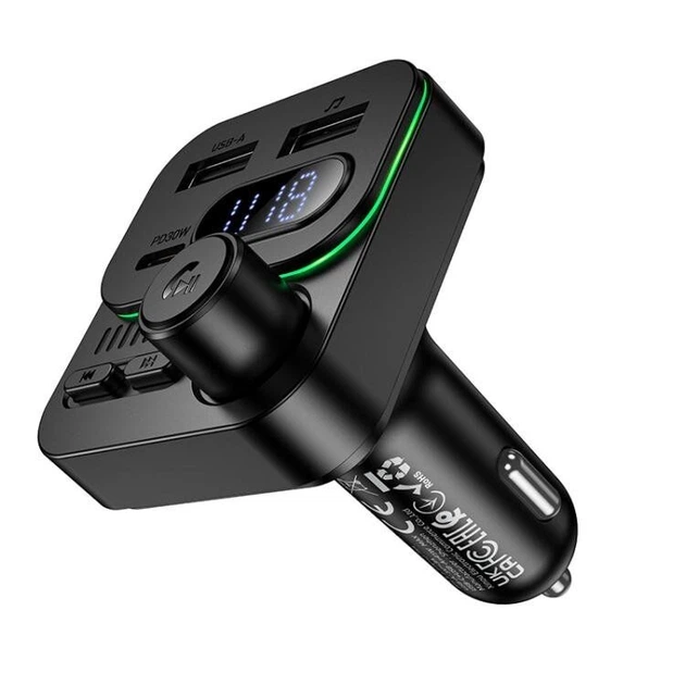 Автомобильный FM-трансмиттер Автомобильный Bluetooth FM-трансмиттер Borofone BC61 Ocean 45W (1×USB-A + 1×USB-C) - Фото 1 Автомобильный FM-трансмиттер Автомобильный Bluetooth FM-трансмиттер Borofone BC61 Ocean 45W (1×USB-A + 1×USB-C) - изображение 1