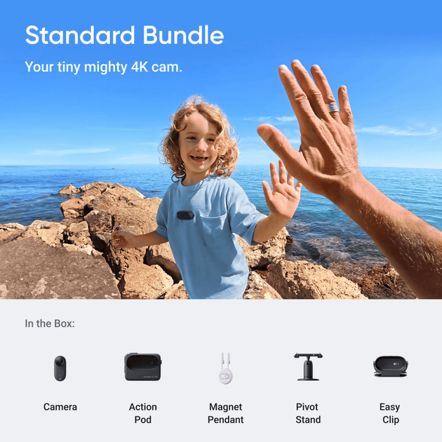 Екшн-камера Insta360 GO 3S Standard Edition Midnight Black 128 GB (6970357857494) - изображение 8