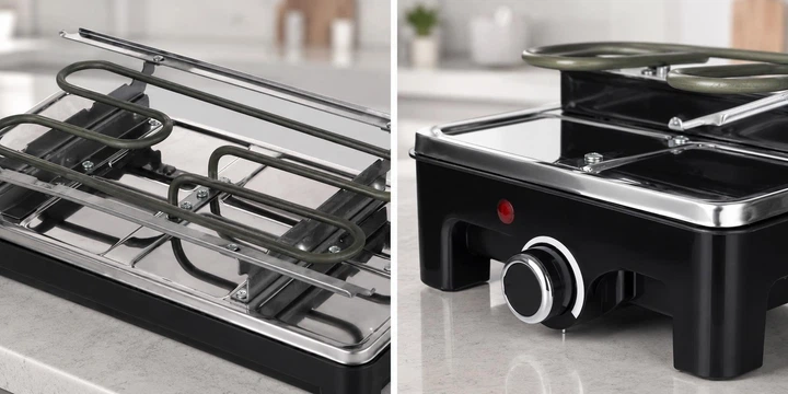 Электрогриль открытый Cheese Grill Machine R.5425 RAF с антипригарным покрытием 1500 Вт. - изображение 3