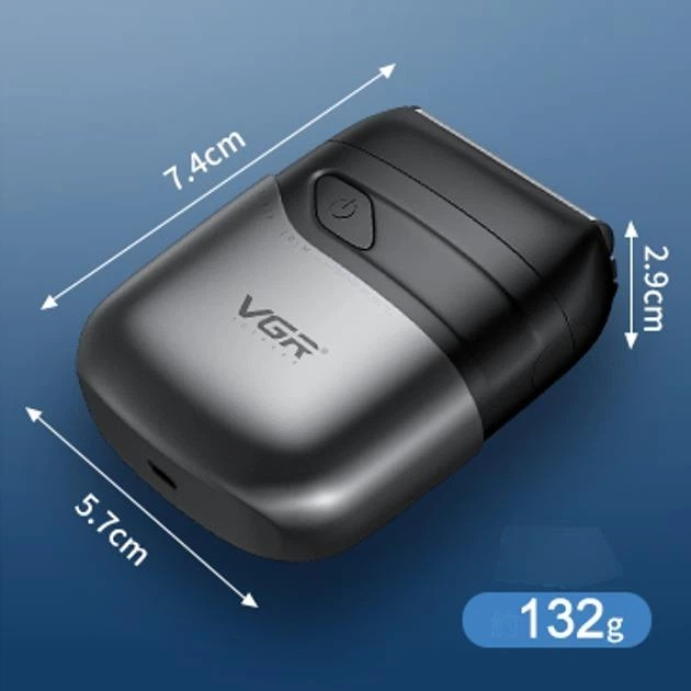 Электробритва шейвер VGR V 379 двойное лезвие, триммер, водонепроницаемая IPX7 - Фото 5 Электробритва шейвер VGR V 379 двойное лезвие, триммер, водонепроницаемая IPX7 - изображение 5