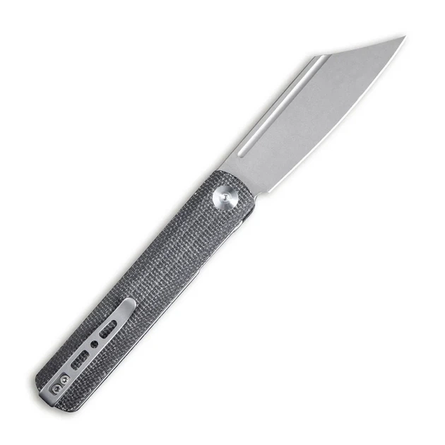 Ніж складаний SENCUT Bronte, замок Linerlock, лезо Plain Gray Stonewashed 9Cr18MoV, руківя Black Micarta, Китай, SA08A - Фото 3 Ніж складаний SENCUT Bronte, замок Linerlock, лезо Plain Gray Stonewashed 9Cr18MoV, руківя Black Micarta, Китай, SA08A - изображение 3