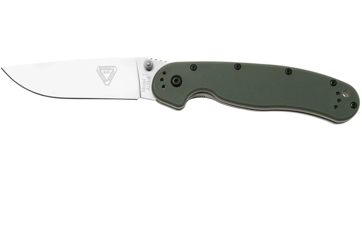Ніж складаний Ontario Knife RAT I Linerlock, лезо Plain Satin AUS-8, руківя OD Green GFN, Тайвань, ON8848OD - Фото 1 Ніж складаний Ontario Knife RAT I Linerlock, лезо Plain Satin AUS-8, руківя OD Green GFN, Тайвань, ON8848OD - зображення 1