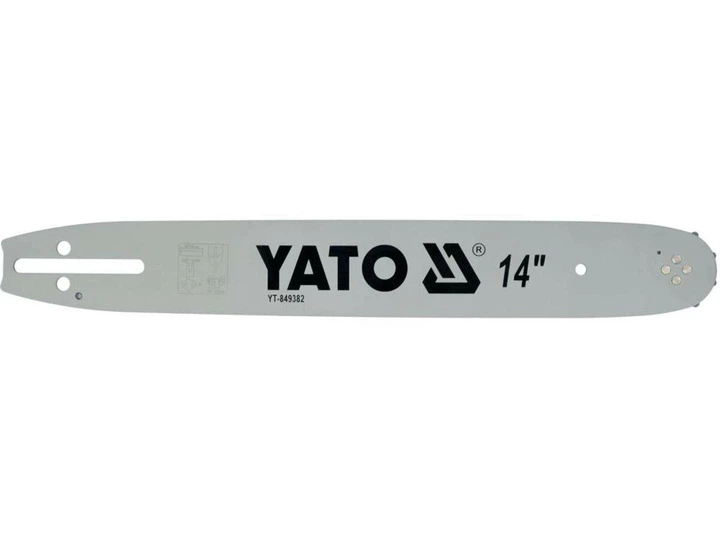 Шина для пили YATO 14 дюймів 36 см 52 ланки 3/8 1,3 мм YT-849382 - Фото 1 Шина для пили YATO 14 дюймів 36 см 52 ланки 3/8 1,3 мм YT-849382 - зображення 1