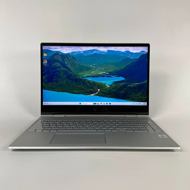 Ноутбук-трансформер HP Envy x360 / 15.6" (1920x1080) IPS Touch / Intel Core i5-10210U (4 (8) ядра по 1.6 - 4.2 GHz) / 16 GB DDR4 / 256 GB SSD / Intel UHD Graphics / TouchID / WebCam б/у + Подарок Беспроводная мышь / USB - изображение 2