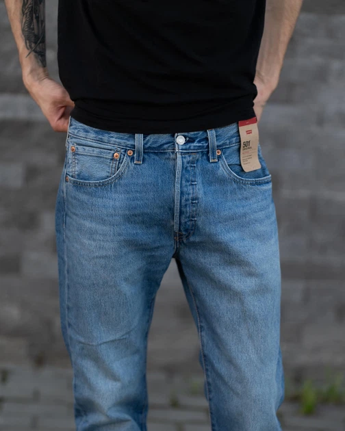Джинси чоловічі Levi's 501 Original Men's Jeans 00501-3306 W32 L32 сині (13130016) - Фото 4 Джинси чоловічі Levi's 501 Original Men's Jeans 00501-3306 W32 L32 сині (13130016) - зображення 4