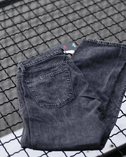 Джинсы мужские Levi's 555 Relaxed Straight Linen+ Denim Jeans 000LO-0010 W34 L34 черные (13130026) - изображение 8