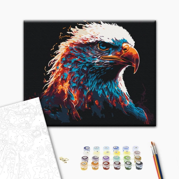 Премиум картина по номерам Brushme Пламенный орел 40x50 BS53695 - зображення 2