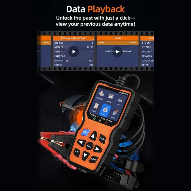 Діагностичний інструмент із кодовим зчитувачем HC368 Pro OBD2 - зображення 4