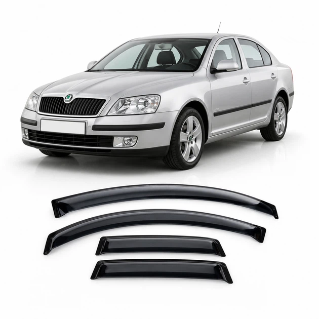 Дефлектори вікон вітровики для Skoda Octavia III 2004-2008 IV 2009 Скотч 3M (AMS20304) Acrylic 4 шт - Фото 1 Дефлектори вікон вітровики для Skoda Octavia III 2004-2008 IV 2009 Скотч 3M (AMS20304) Acrylic 4 шт - изображение 1