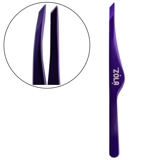 ZOLA Пінцет скошений професійний для брів VIOLET - Фото 1 ZOLA Пінцет скошений професійний для брів VIOLET - изображение 1