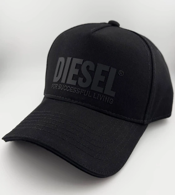 Бейсболка Кепка Тракер COTTON с резиновым патчем DIESEL черного цвета S (55-56 см) - изображение 4