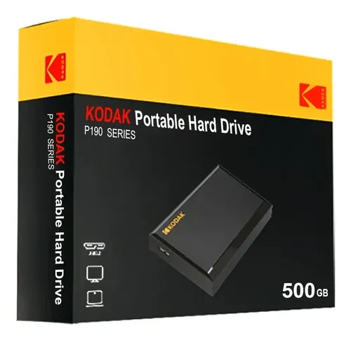 Жорсткий диск зовнішній Kodak P190 500GB 2.5" USB 3.2 External - изображение 4