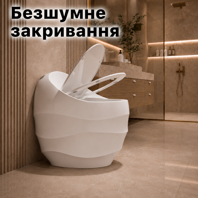 Унитаз премиальный белый керамический уникальные унитазы дизайнерские стильный luxury унитаз авторский Asans 8632 - изображение 4