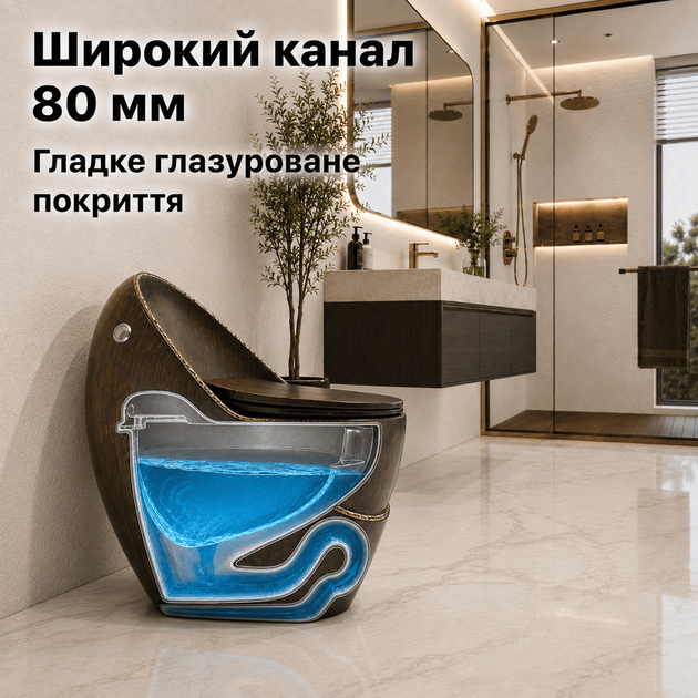 Унитаз премиальный керамический уникальные унитазы дизайнерские luxury стильный унитаз авторский Asans 8627 - изображение 7