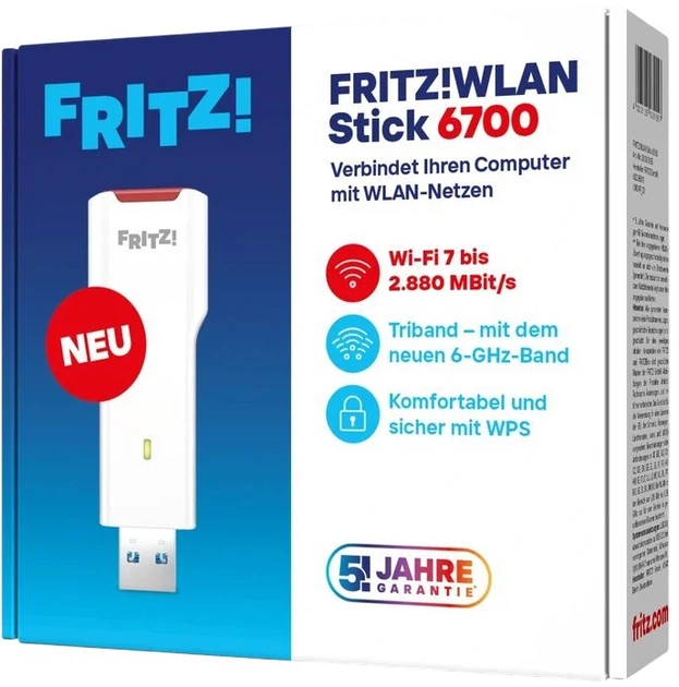 Мережевий адаптер FRITZ! WLAN Stick 6700 (20003155) - зображення 2