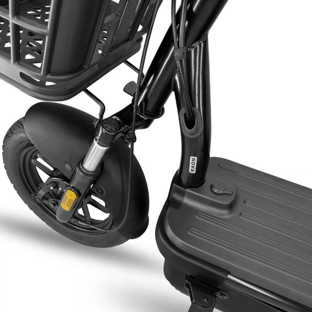 Електросамокат двомісний з сидінням 600Вт 20Ah EVOBIKE Nova PRO з корзинкою для 2 людей швидкість 35км/год для дорослого до 140 кг з великими 12 колесами - Фото 9 Електросамокат двомісний з сидінням 600Вт 20Ah EVOBIKE Nova PRO з корзинкою для 2 людей швидкість 35км/год для дорослого до 140 кг з великими 12 колесами - изображение 9