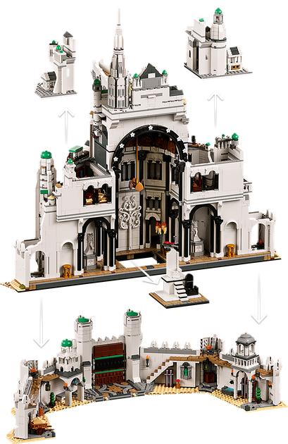 Конструктор LEGO Володар перснів: Minas Tirith 8278 елементів (11377) - зображення 8