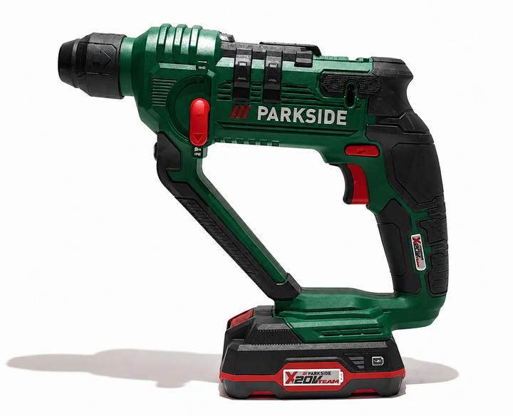 Перфоратор акумуляторний ударний Parkside PABH 20-Li C3 1 Дж з акумулятором та зарядним пристроєм в комплекті - зображення 2