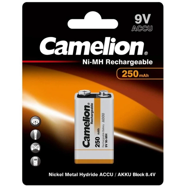 Аккумулятор Крона 250mAh Ni-MH * 1 6F22-1BL Camelion (NH-9V250BP1) - Фото 1 Аккумулятор Крона 250mAh Ni-MH * 1 6F22-1BL Camelion (NH-9V250BP1) - изображение 1