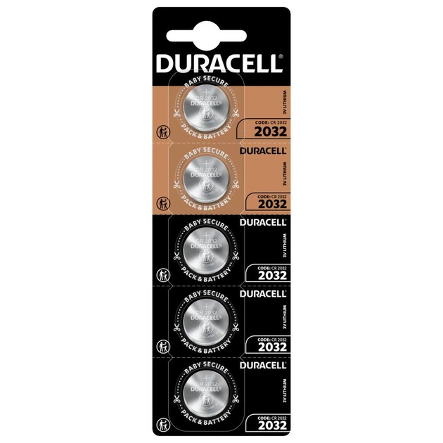 Батарейка Duracell CR 2032 / DL 2032 * 5 (5007682) - Фото 1 Батарейка Duracell CR 2032 / DL 2032 * 5 (5007682) - изображение 1