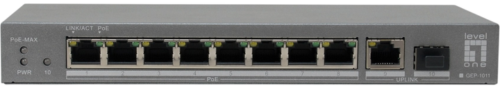 Комутатор LevelOne GEP-1011 Сірий (GEP-1011) - зображення 2