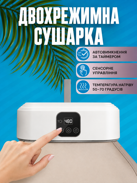 Електросушарка для одягу XL-1187 500 Вт, вертикальна сушарка для білизни з гарячим повітрям, чохлом і таймером - Фото 5 Електросушарка для одягу XL-1187 500 Вт, вертикальна сушарка для білизни з гарячим повітрям, чохлом і таймером - зображення 5
