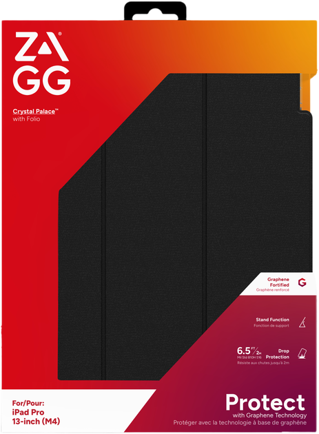 Etui na tablet ZAGG Crystal Palace Folio do Apple iPad Pro 13" (M5)/Apple iPad Pro 13" (M4) Przezroczysty (702314336) - obraz 4
