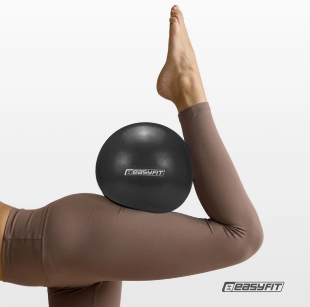М'яч для гімнастики, фітнесу, пілатесу EasyFit 20 см Чорний (56003822) - зображення 3