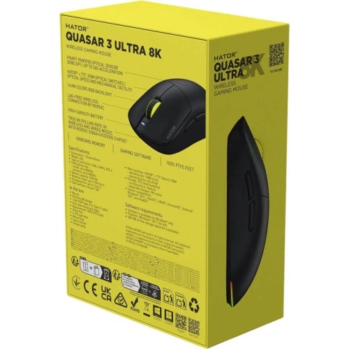 Мышка Hator Quasar 3 Ultra 8K Wireless Black Edition (HTM772) Hator HTM772 1068225 - изображение 9