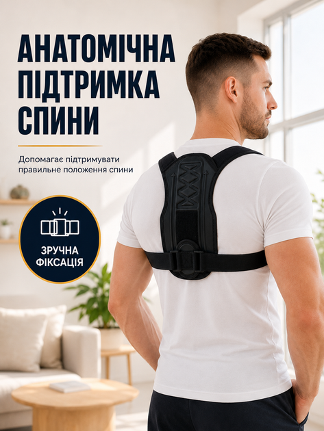 Корректор осанки анатомический L корсет для спины на липучке ортопедический пояс коррекция осанки FILLBOSS - изображение 3