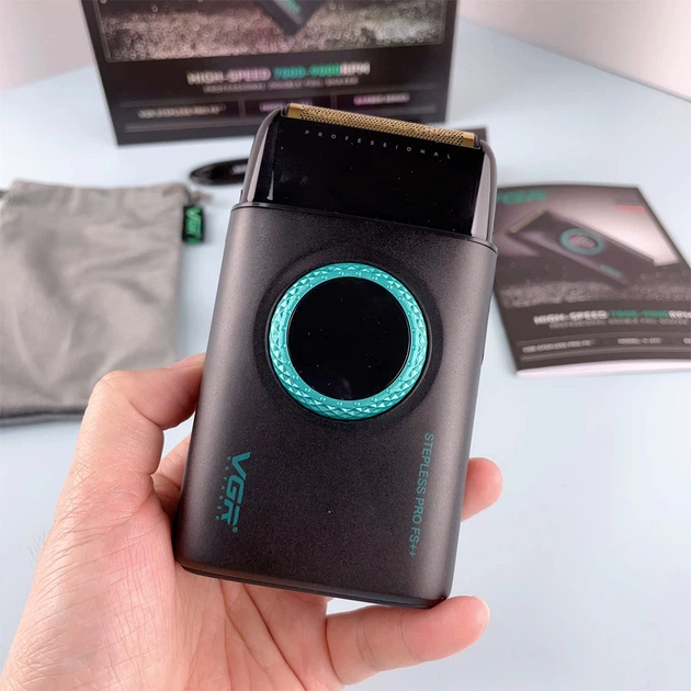 Электробритва шейвер с двойным лезвием, от USB, VGR V-377, Черная / Мужская электробритва аккумуляторная - изображение 6