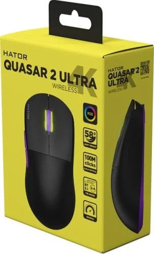 Миша бездротова Hator Quasar 2 Ultra 4K, Black/Lilac (HTM570BL) - зображення 6