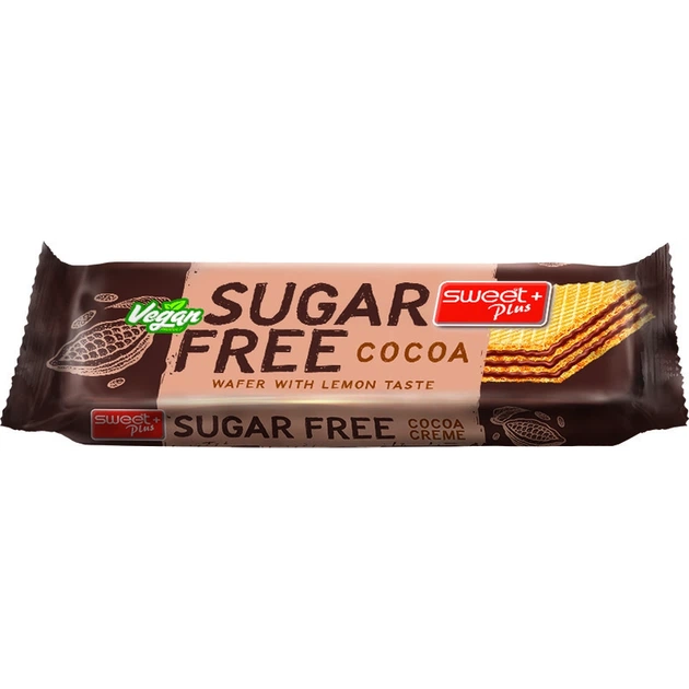 Вафлі без цукру з какао-кремом Sugar Free 24г И930 - Фото 1 Вафлі без цукру з какао-кремом Sugar Free 24г И930 - изображение 1