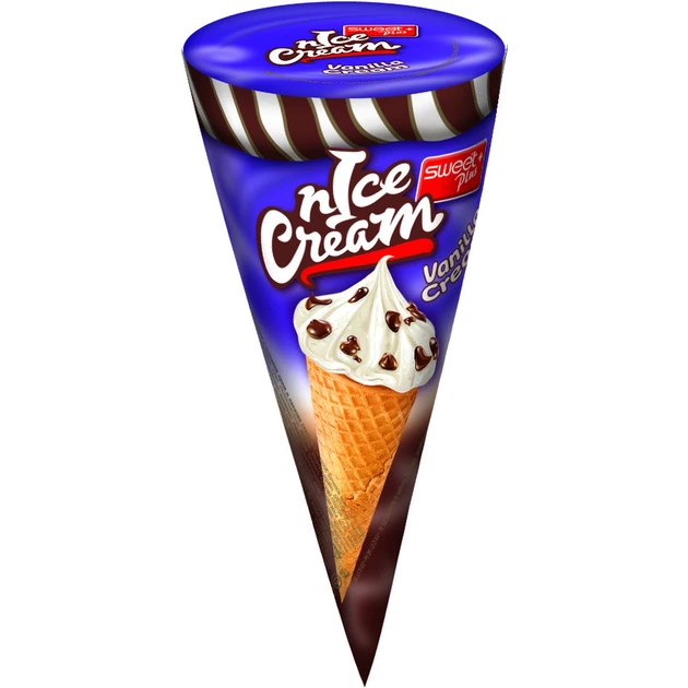 Вафельний ріжок NICE CREAM 40г з ванільним кремом - Фото 1 Вафельний ріжок NICE CREAM 40г з ванільним кремом - изображение 1