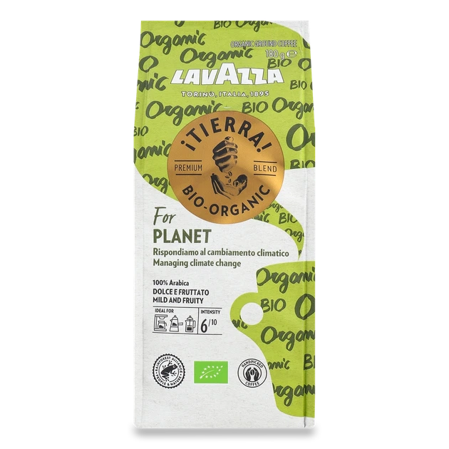 Кава мелена Lavazza Tierra Bio Organic for Planet 180 г - Фото 1 Кава мелена Lavazza Tierra Bio Organic for Planet 180 г - изображение 1