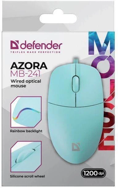 Компьютерная мышь Defender Azora MB-241 оптическая 1200 dpi USB синяя (52243) - изображение 4