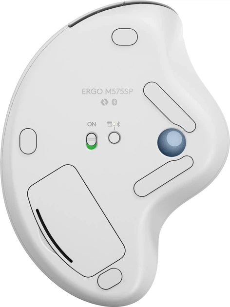 Компьютерная мышь Logitech Ergo M575S беспроводная трекбольная Off-White + Blue Ball (910-007030) - изображение 4
