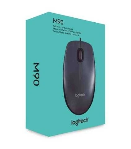 Компьютерная мышь Logitech M90 оптическая 1000 dpi USB 3 кнопки 1,8 м Темно-серая (910-001793) - изображение 3