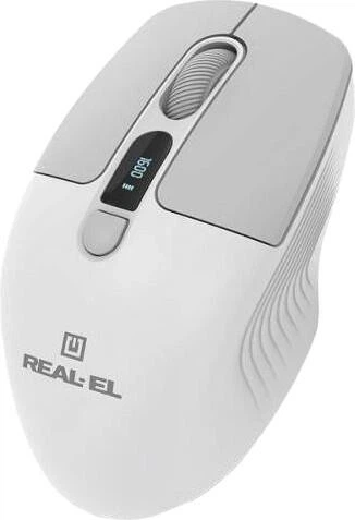 Компьютерная мышь Real-El RM-480W беспроводная аккумуляторная Bluetooth Type-C 1600 dpi 5 кнопок Серая (EL123200050) - изображение 3