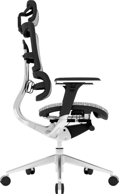 Офісне ергономічне крісло GT Racer X-801 Light Gray (W17-1) - зображення 6