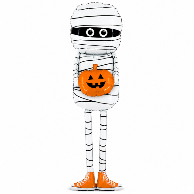 Фольгированный Шар Двусторонний Стоячая Мумия С Тыквой 125x200см (49") Halloween - Фото 2 Фольгированный Шар Двусторонний Стоячая Мумия С Тыквой 125x200см (49") Halloween - изображение 2