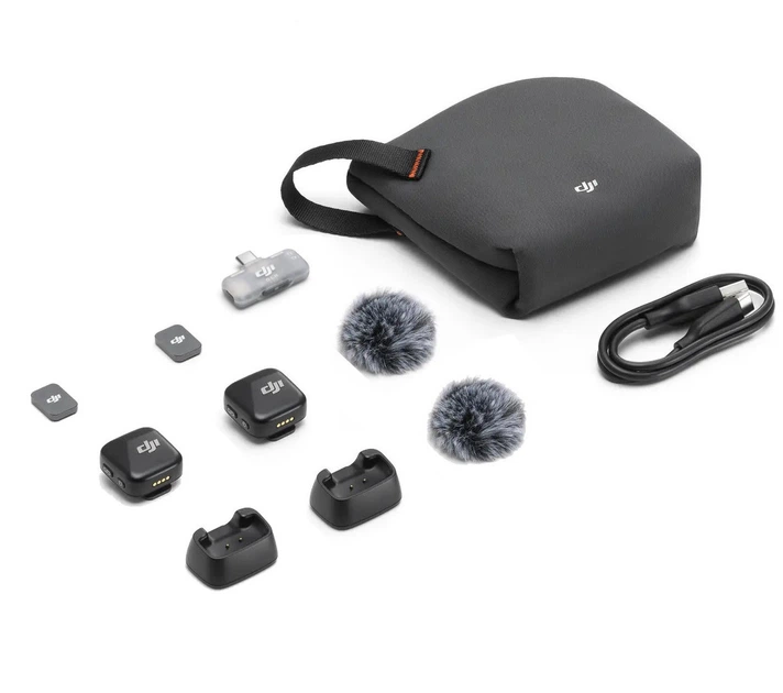 Беспроводной микрофон двойной DJI Mic Mini 2*Transmitter + Receiver Type-C - Фото 2 Беспроводной микрофон двойной DJI Mic Mini 2*Transmitter + Receiver Type-C - изображение 2