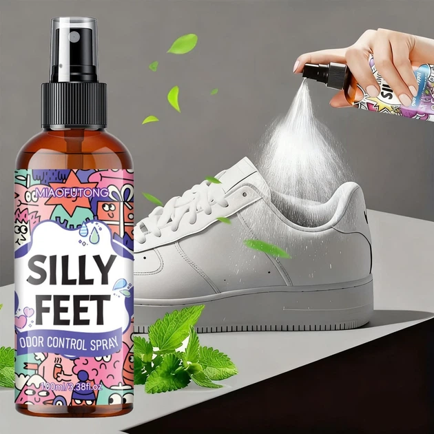 Дезодорант-спрей Silly Feet от запаха обуви и ног с ароматом винограда, освежитель для кроссовок и стельок - изображение 9
