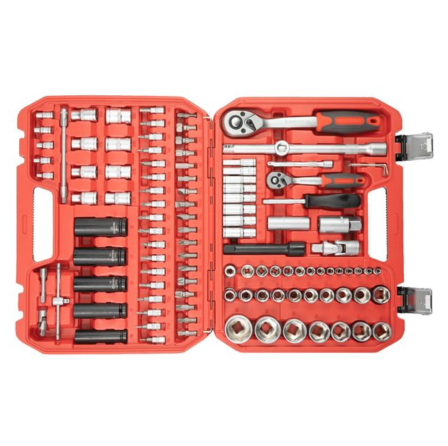 Набор инструмента INTERTOOL ET-9111 Impact (воротки,насадки,головки 1/2, 1/4 6 гр.) -111 ед. - изображение 5